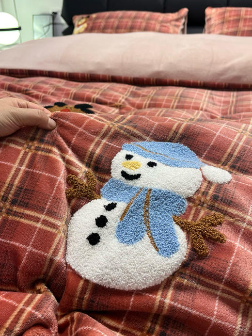 【清仓150元/套】【一套约7斤重】萌趣毛巾绣220g牛奶绒四件套【不支持退换货】 商品图5