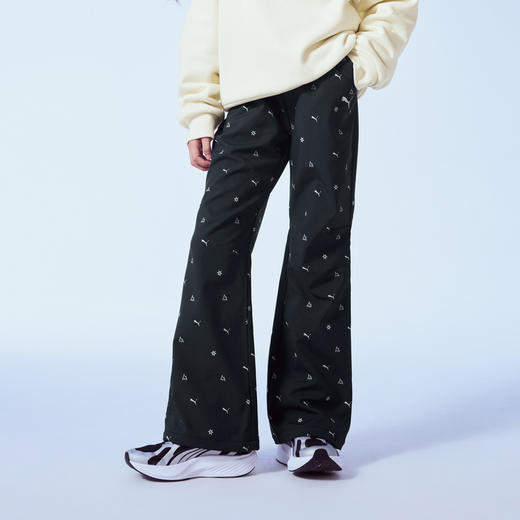 PUMA彪马官方正品 新款儿童女童秋冬梭织长裤喇叭裤复古时尚加绒 商品图2