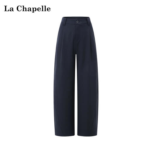 天猫同步【垂感镰刀裤】拉夏贝尔/La Chapelle时尚宽裤袢设计感休闲裤女高腰显瘦百搭阔腿长裤★ 商品图1
