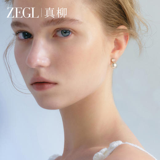 ZEGL人造珍珠耳钉S925银针复古轻奢气质耳环女精致玫瑰高级感耳饰 商品图2
