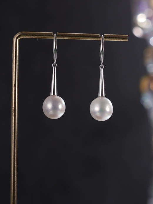 子佩集【‌珀尔之悦】银S925珍珠惜王妃耳环【SPE2472001】10*11mm珠吊球2601 商品图2