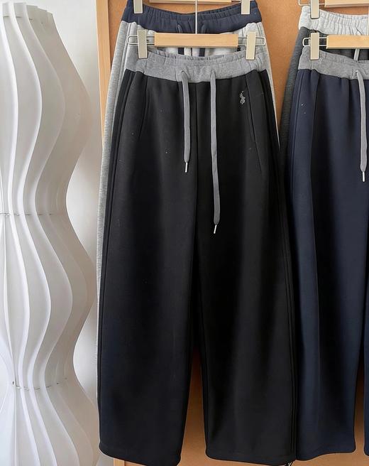 F010748新款慵懒感加绒复宝宝绒两穿休闲裤卫裤 商品图2