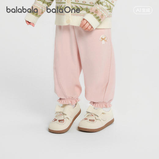 【balaOne】巴拉巴拉童装儿童裤子女童2026新款春秋装运动束脚裤 商品图2