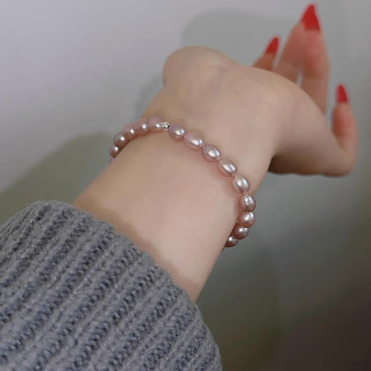 【温柔优雅❗️日常百搭】超仙天然淡水珍珠小米珠弹力绳简约手链不掉色轻奢高级小众少女感。jc 商品图3