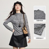 【1/21新品】熙世界晕染撒银半高领T恤打底衫女士秋冬内搭特别漂亮的掐腰上衣 商品缩略图1