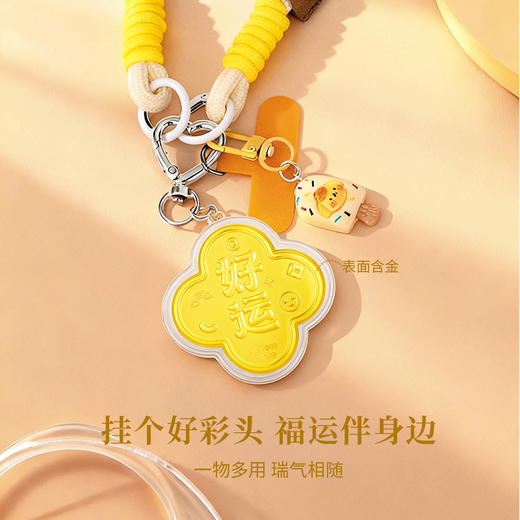 （马年送礼）明星同款精致时尚百搭黄金挂件 大吉大利/好运连连/天官赐福(表面镀金） 商品图5