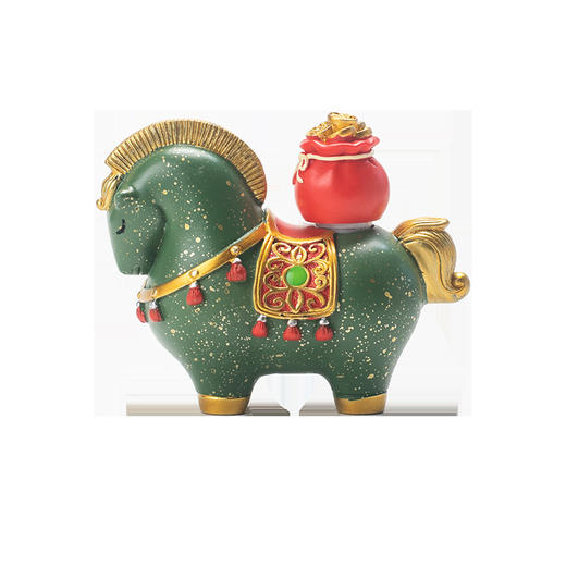 国潮马上有钱创意茶宠摆件可旋转办公室桌面茶桌装饰品高级感礼物 商品图4