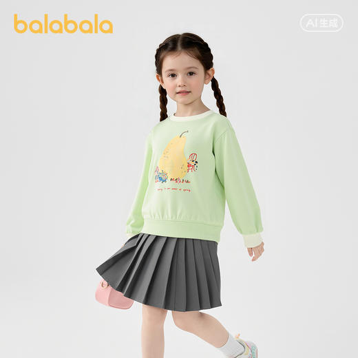 巴拉巴拉童装儿童卫衣女童春装小童圆领卡通趣味印花上衣甜美可爱 商品图1