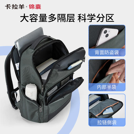【气囊减震顶配】卡拉羊X锦囊7维减负28L多功能防盗电脑包CN5220 商品图4