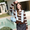 三彩独醒2026春季新款条纹针织衫圆领毛衫开衫休闲长袖F 商品缩略图2