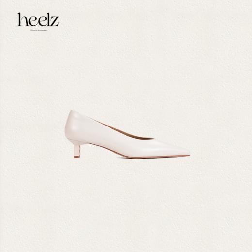 heelz设计师手工鞋履 ｜H 小猫跟V口羊皮单鞋  4.5 公分 商品图0