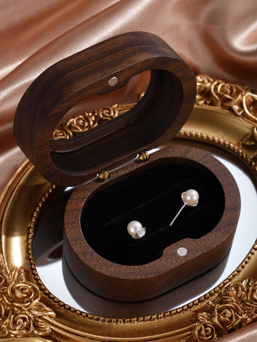 子佩集【元宝映月】银S925珍珠惜王妃耳钉【SPE0240002】5.5mm珠发财元宝2601 商品图13