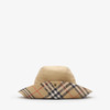 BURBERRY 巴宝莉 男女同款马术骑士徽标格纹帽檐嘎巴甸渔夫帽 浅黄色 8112365 B8626 商品缩略图0
