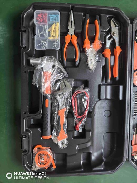 【货号05259】电钻套盒冲击钻套装工具不含电钻手动工具组合箱子家用工具箱子收纳箱 商品图6