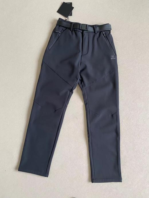 F010726刺绣标志秋冬新款户外防风防雨登山徒步加绒软壳冲锋裤 商品图0