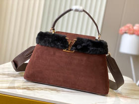 秋冬特惠💰1600 渠道级LV 新品 te级LV 动态芯片 M26323/M48865棕拼黑绒毛