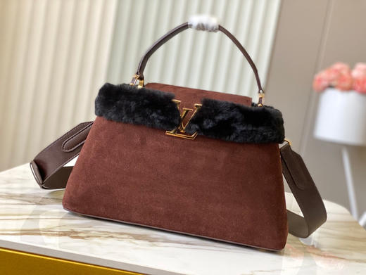 秋冬特惠💰1600 渠道级LV 新品 te级LV 动态芯片 M26323/M48865棕拼黑绒毛 商品图0