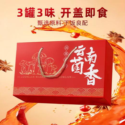 在菌屋 云南菌香年货礼盒 油鸡枞菌450g*3罐 大块纯鸡枞 菌香四溢 商品图4
