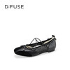 Dfuse迪芙斯2026春季新款方头羊皮网布拼接交叉绑带芭蕾舞鞋玛丽珍单鞋DFE1111090 商品缩略图5
