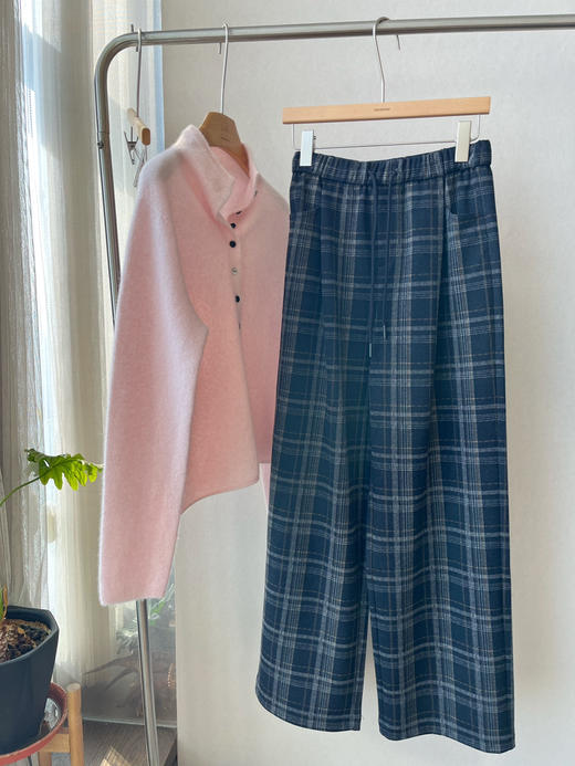 【2026春】噢蜜ooomeooo格纹直筒裤不加绒 商品图7