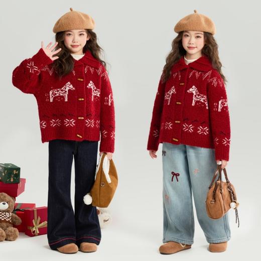 【秒杀】新年毛衣 提花毛衣外套-马上有钱 商品图1