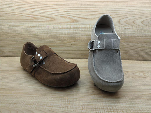 2025豪行春季新款专柜正品真皮勃肯鞋时尚舒适低跟女单鞋25131722 商品图2