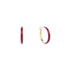 三彩2026新款新年酒红滴釉耳圈耳环S925银针复古国风喜庆聚会氛围 商品缩略图2