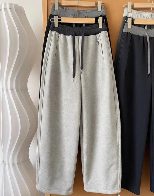 F010748新款慵懒感加绒复宝宝绒两穿休闲裤卫裤 商品图1