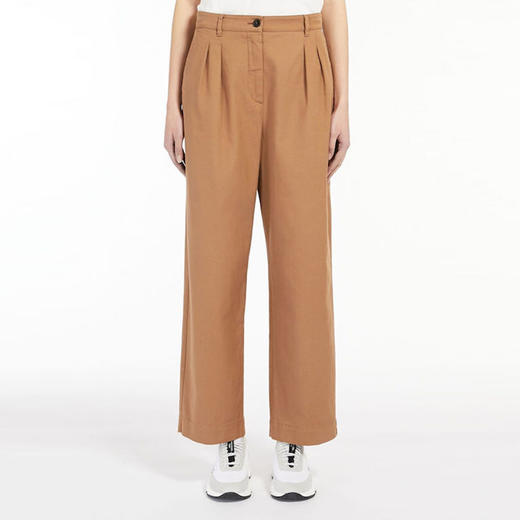 MAXMARA 女士混纺棉质休闲裤 土黄色 ATLANTA 51360629 005 商品图1