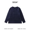 26T10SDSA秋冬新款痞帅男装简约植绒纯色拼接小V领卫衣百搭宽松上衣 商品缩略图1