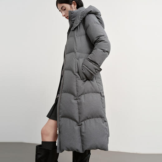 NEELLY纳俪商场同款冬新款时尚休闲长款收腰羽绒服女90白鸭绒外套N25113L01154 商品图1