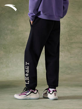 安踏凯里欧文潮流美式运动卫裤男休闲正品黑色裤子女款172611305S