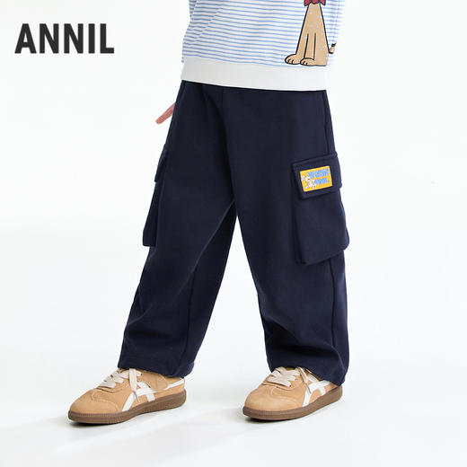 【实体店同款】男童全腰针织长裤春季新款安奈儿童装XB616089 商品图1