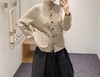 F010750冬季新款休闲版型高领羊毛纽扣针织开衫毛衣外套女 商品缩略图4