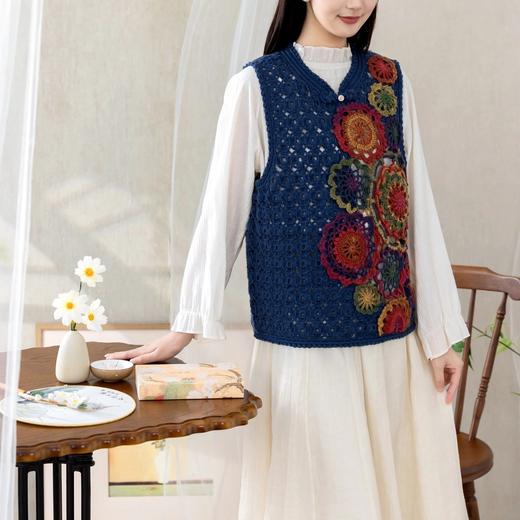 苏苏姐家花东畔中式马甲手工diy钩针自制上衣编织羊毛线团材料包 商品图1