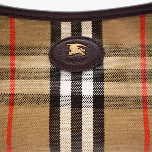 BURBERRY 巴宝莉 女士马术骑士徽标贴片迷你高地提挎包 格子 8112278 B9368 商品图3