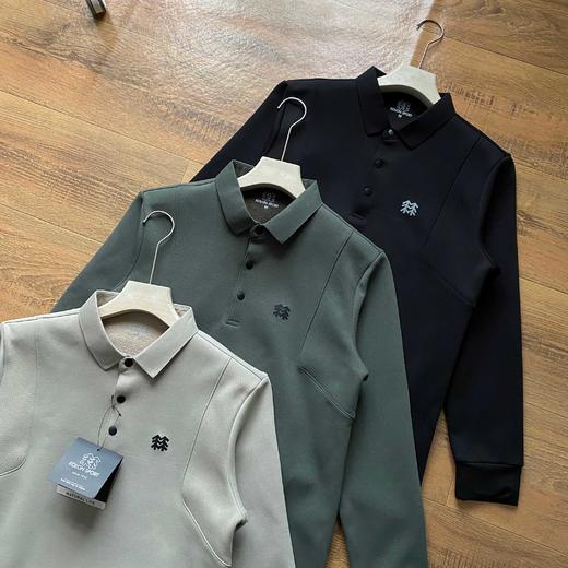 可隆秋冬加绒加厚户外翻领长袖POLO衫 商品图1