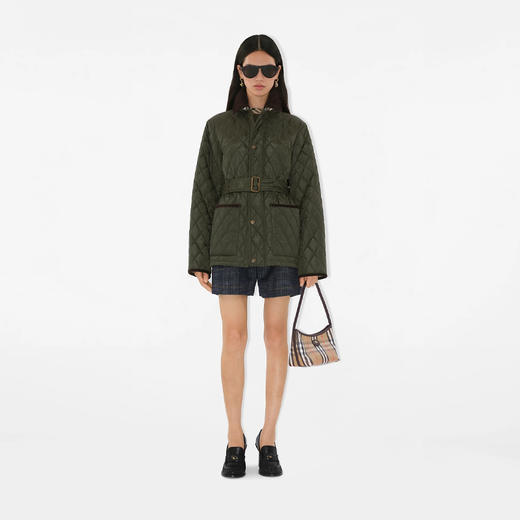 BURBERRY 巴宝莉 女士马术骑士徽标贴片迷你高地提挎包 格子 8112278 B9368 商品图5