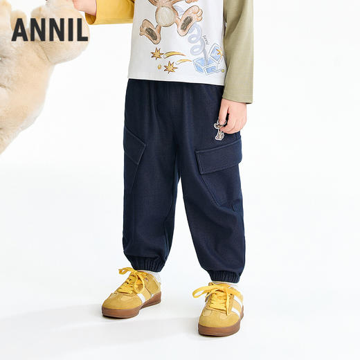 【实体店同款】男童全腰长裤春季新款安奈儿童装XB616086 商品图1