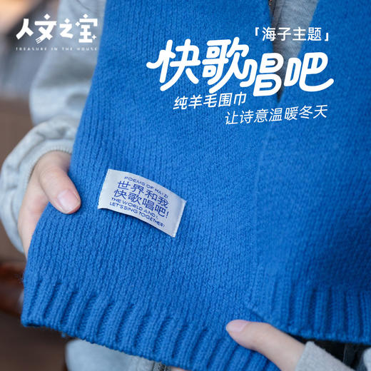 【人文之宝】海子系列 · 快歌唱吧纯羊毛围巾 商品图1