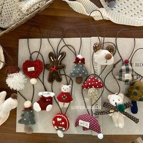 【YW】无忧购【甄选】【鸿运当“红”】ins风红色新年小熊兔子挂饰甜美可爱节日氛围感钥匙扣挂件（49/5件）（截单后3-5天发货）