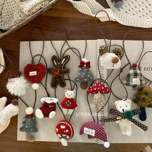 【YW】无忧购【甄选】【鸿运当“红”】ins风红色新年小熊兔子挂饰甜美可爱节日氛围感钥匙扣挂件（49/5件）（截单后3-5天发货） 商品图0