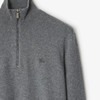 BURBERRY 巴宝莉 男士马术骑士徽标刺绣羊绒混纺半拉链针织衫 灰色 8112132 A1345 商品缩略图1