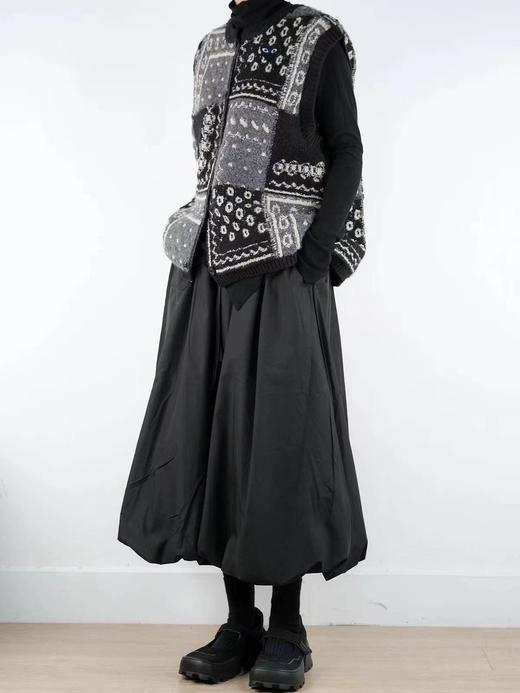 F010710慵懒复古感大地色系拼色针织无袖马甲女 商品图1