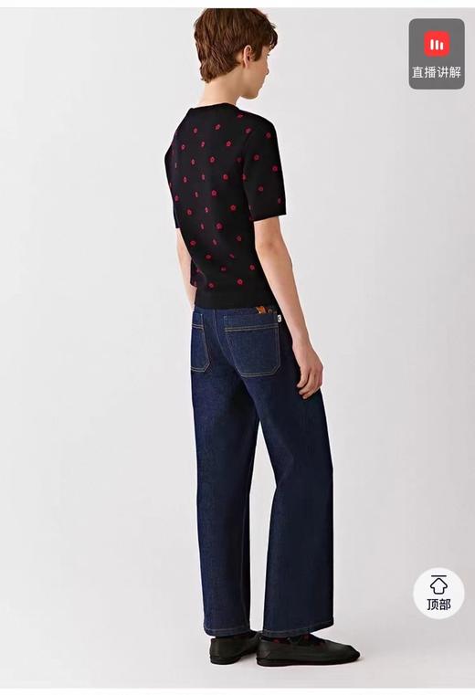 F010742新年系列2026新款棉弹直筒牛仔裤女长裤 商品图4