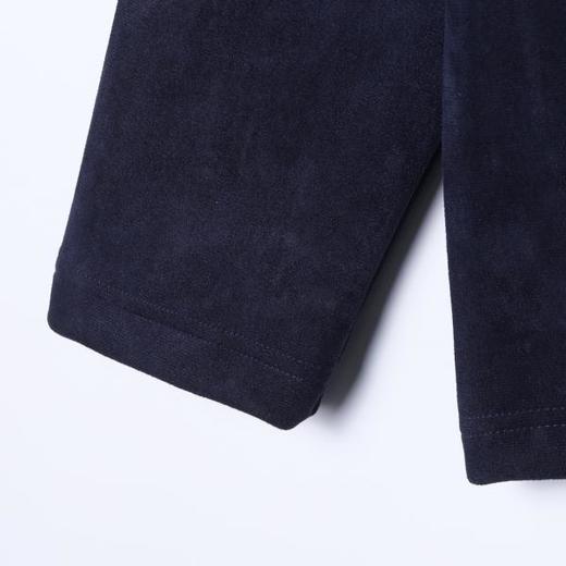 26T10SDSA秋冬新款痞帅男装简约植绒纯色拼接小V领卫衣百搭宽松上衣 商品图4