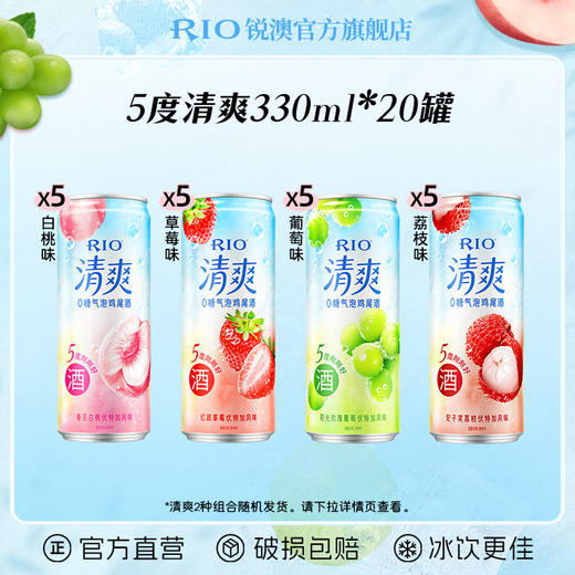 RIO锐澳鸡尾酒5度清爽多口味330ml*20罐低度果酒气泡酒0嘌呤 商品图2
