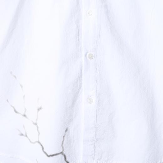 31230SDSA男士秋冬新款痞帅男装韩版简约撞色印花翻领长袖衬衫百搭气质 商品图3