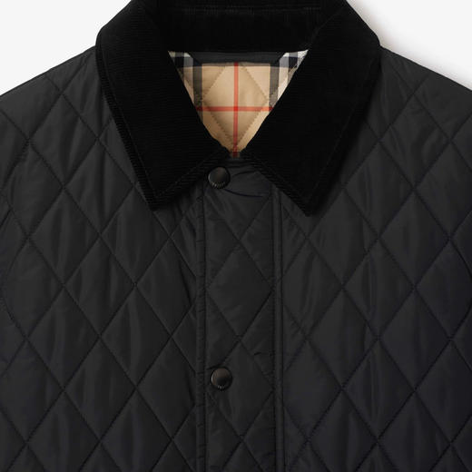 BURBERRY 巴宝莉 男士马术骑士设计标签绗缝尼龙谷仓夹克棉服 黑色 8110356 A1189 商品图2