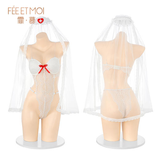 霏慕 轻氧护士含胸垫连体衣ZY194 商品图7